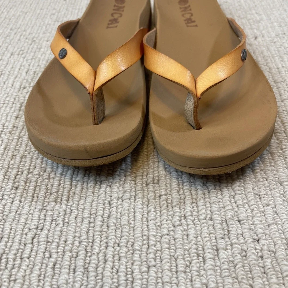 ONCAI Women's 7.5/8** Flip Flops Khaki Waterproof Outdoor Sandals